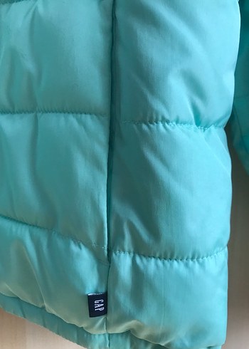 Turkuaz Fermuarlı Kız çocuk montu - Görsel 2