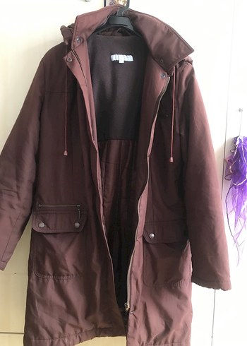 Kahverengi Kemerli Midi Kadın Ceket - Görsel 3