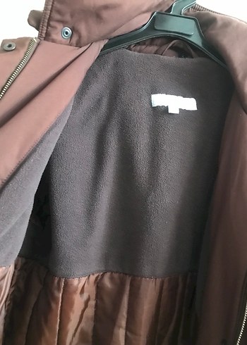 Kahverengi Kemerli Midi Kadın Ceket - Görsel 4