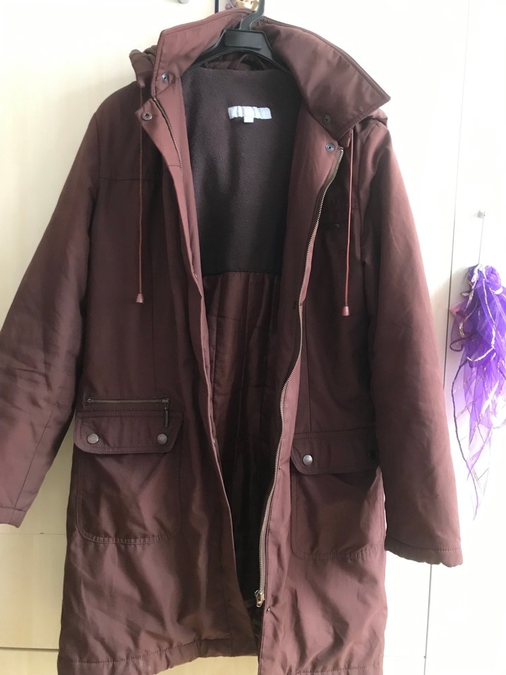 Kahverengi Kemerli Midi Kadın Ceket - Görsel 3