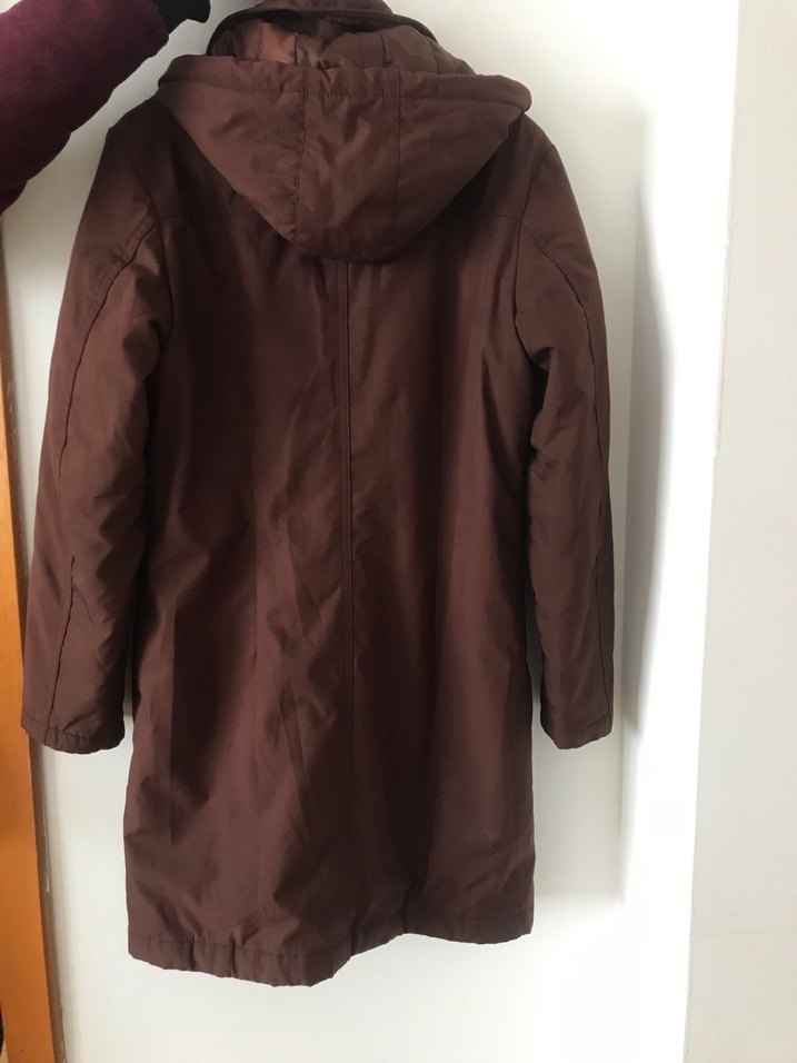 Kahverengi Kemerli Midi Kadın Ceket - Görsel 2