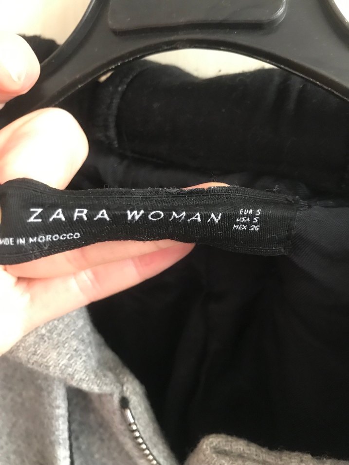 Gri Düğmeli Hamile Yün Kaban - Görsel 3