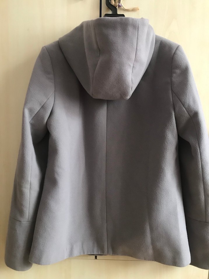 Kapüşonlu Gri Kaban - Görsel 4