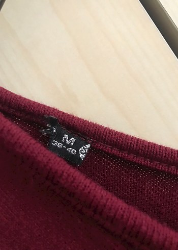 Bordo Uzun Kollu Midi Elbise - Görsel 4