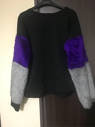 Kürk detaylı sweat