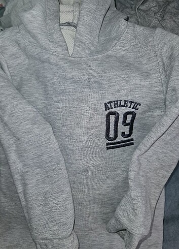 24-36 Ay Beden gri Renk Kapşonlu sweat