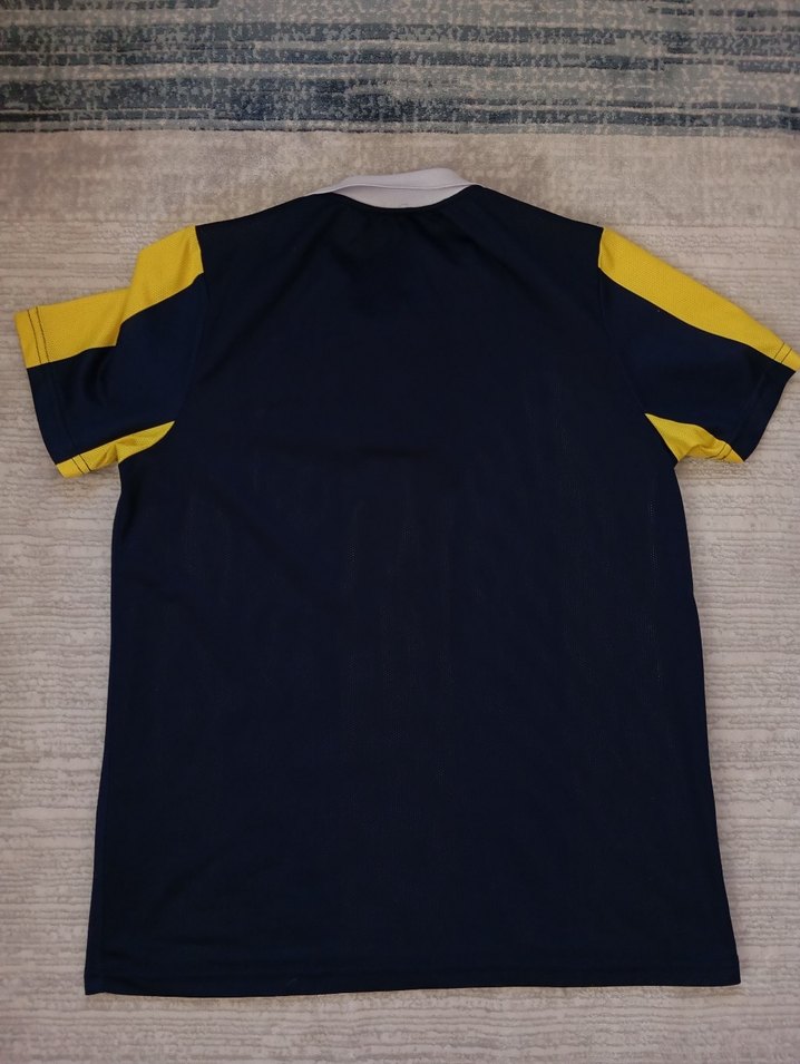 Sarı Siyah Çizgili Erkek Polo Yaka Forma - Görsel 3