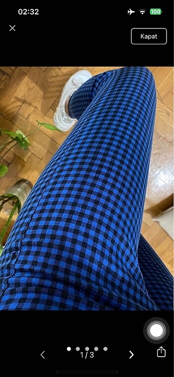 Bershka Ekose Pantolon
