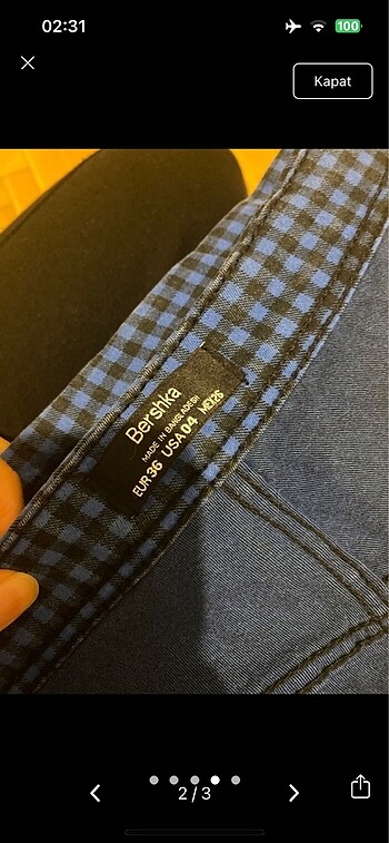 Bershka Bershka Ekose Pantolon