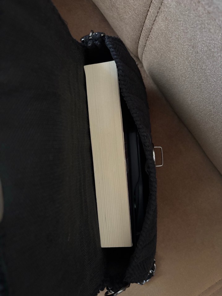 Tokalı Siyah Kanvas Kadın Çanta - Görsel 4