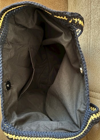 Çok Renkli Örgü Bohem Kadın Çanta - Görsel 3