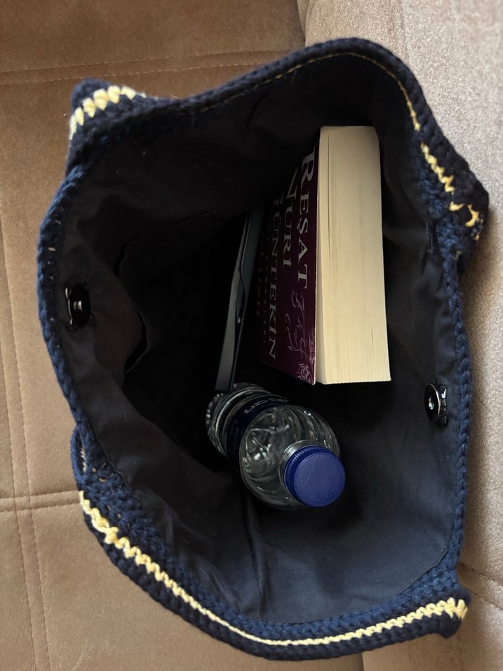 Çok Renkli Örgü Bohem Kadın Çanta - Görsel 4