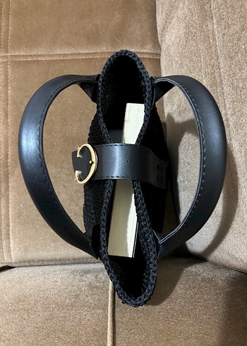 Siyah El Emeği Kadın Çanta Tokalı - Görsel 2