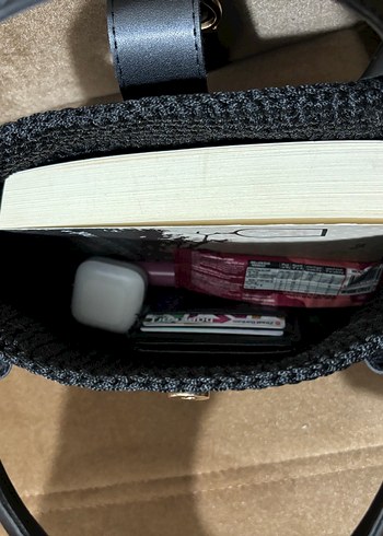 Siyah El Emeği Kadın Çanta Tokalı - Görsel 3