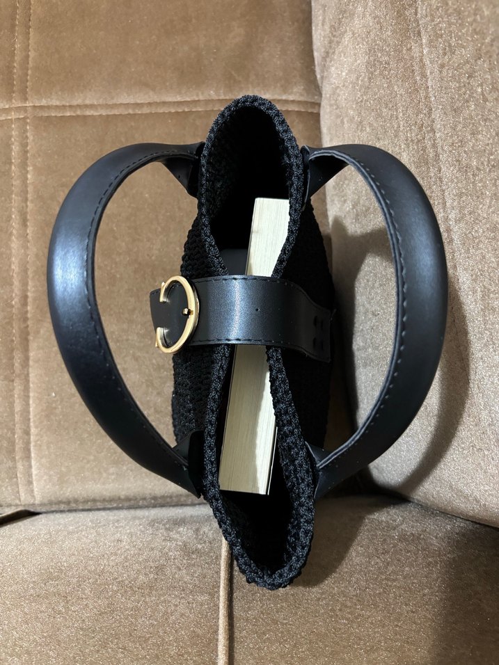 Siyah El Emeği Kadın Çanta Tokalı - Görsel 2