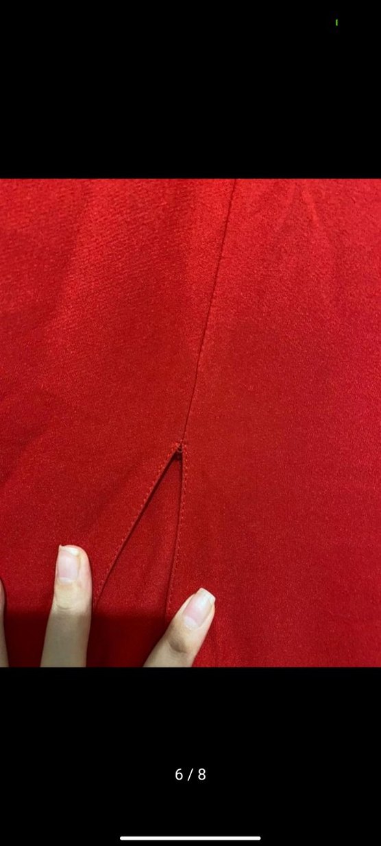 Kırmızı  Uzun Abiye Elbise - Görsel 5