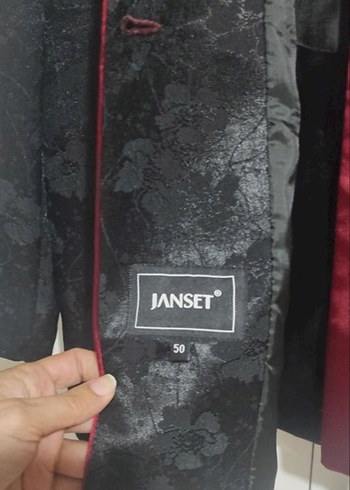 Siyah Bordo Gotik Midi Düğmeli  Ceketi - Görsel 2