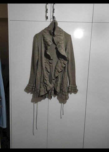 Gri Örgü Kadın Hırka - Görsel 6