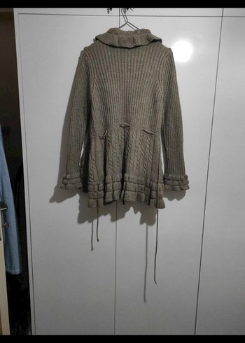 Gri Örgü Kadın Hırka - Görsel 2