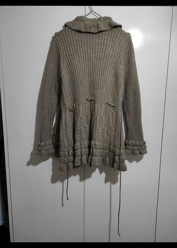 Gri Örgü Kadın Hırka - Görsel 8