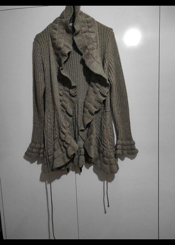 Gri Örgü Kadın Hırka - Görsel 7