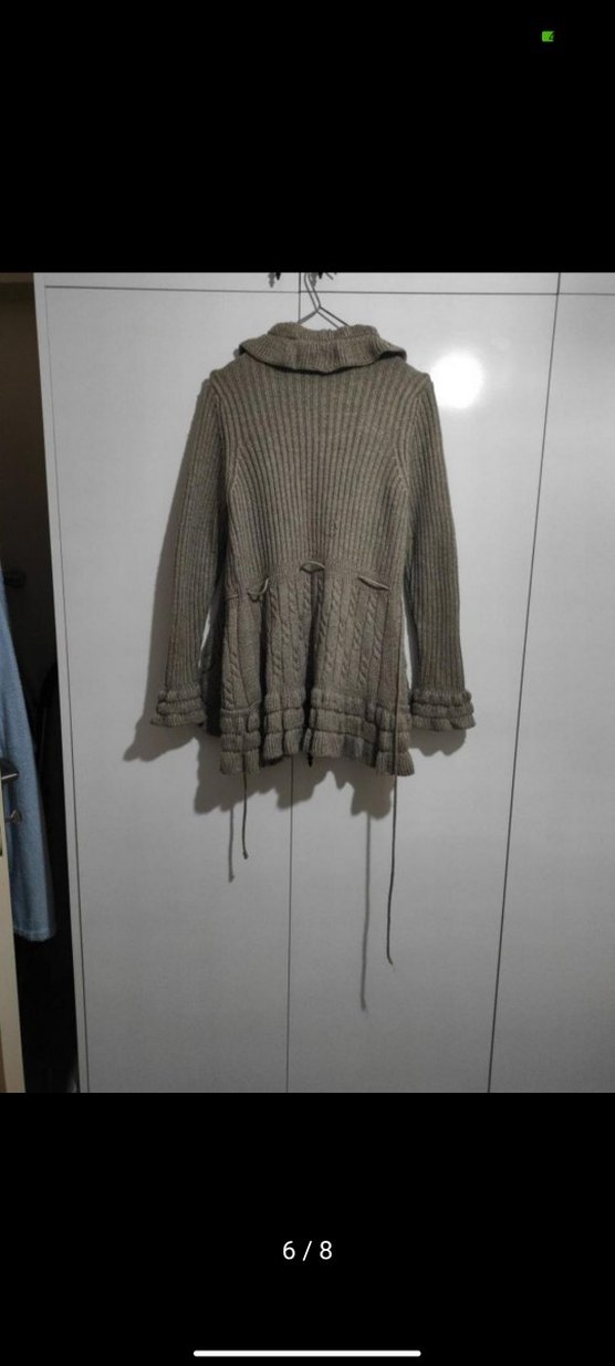 Gri Örgü Kadın Hırka - Görsel 2