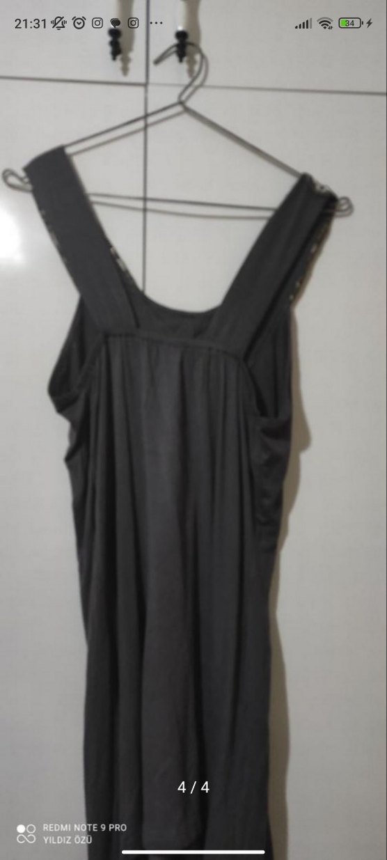 Boncuk İşlemeli Bohem mini bluz elbise - Görsel 3