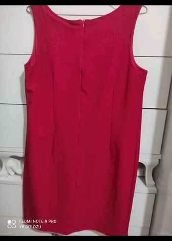 Pembe Baskılı Kolsuz Mini Elbise - Görsel 3