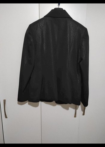 Siyah Yılan Desenli  Blazer ceket - Görsel 4