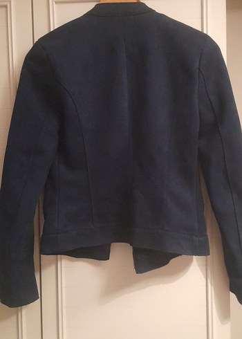 lacivert Süet Biker Ceket - Görsel 5