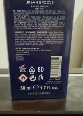 Mabel Essence Urban Groove erkel Parfüm 50ml - Görsel 2