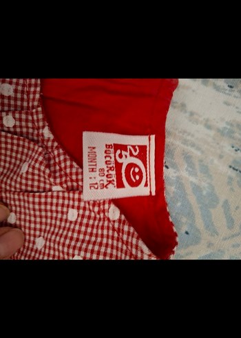 18-24 Ay Beden Kolsuz Kız Çocuk Balon Elbise Kırmızı