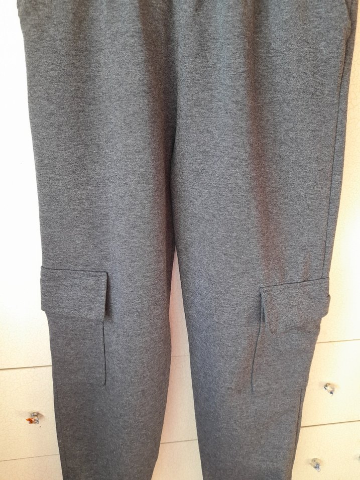 Gri 10-12 yaş kargo  Eşofman Altı - Görsel 2