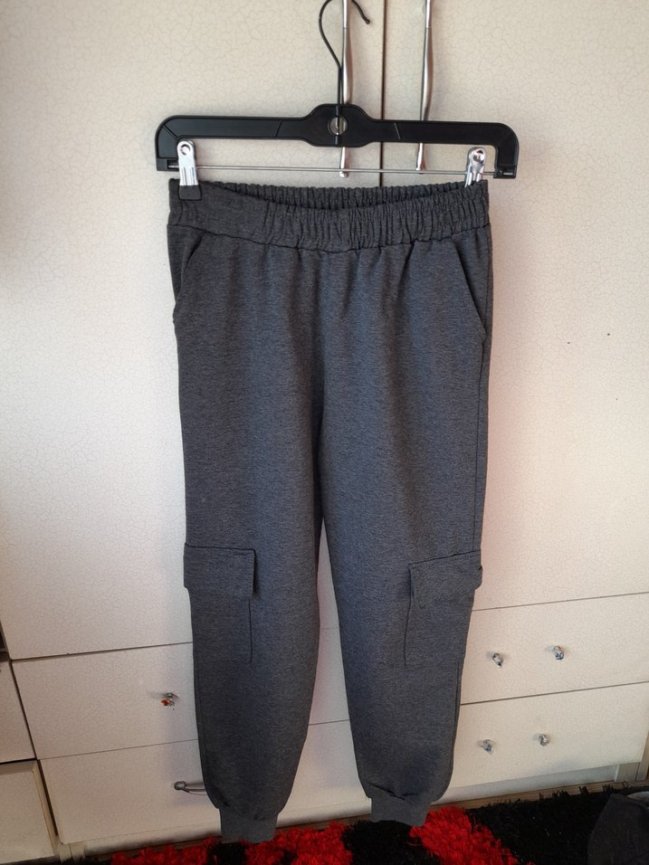 Gri 10-12 yaş kargo  Eşofman Altı - Görsel 3