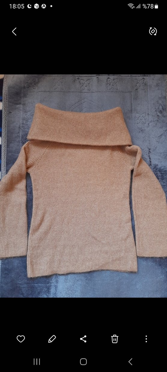 H&M XXS beden Yünlü Kadın Triko Bluz - Görsel 2