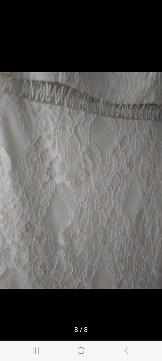 Beyaz simli taşlı abiye 38-40  beden - Görsel 5