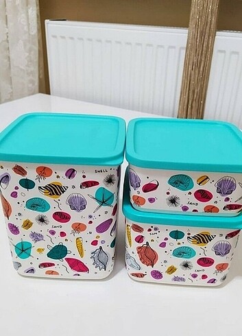 Tupperware Kubik set 3 lü