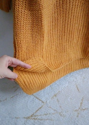 Hardal Örme Kadın Midi Kazak - Görsel 4