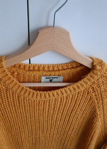 Hardal Örme Kadın Midi Kazak - Görsel 2