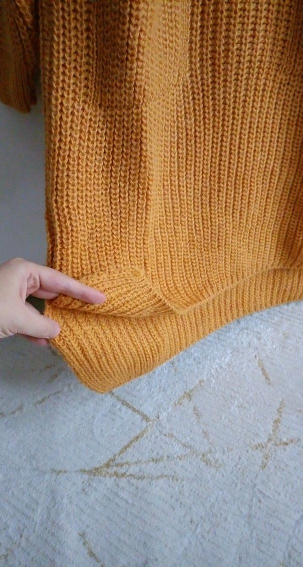 Hardal Örme Kadın Midi Kazak - Görsel 4