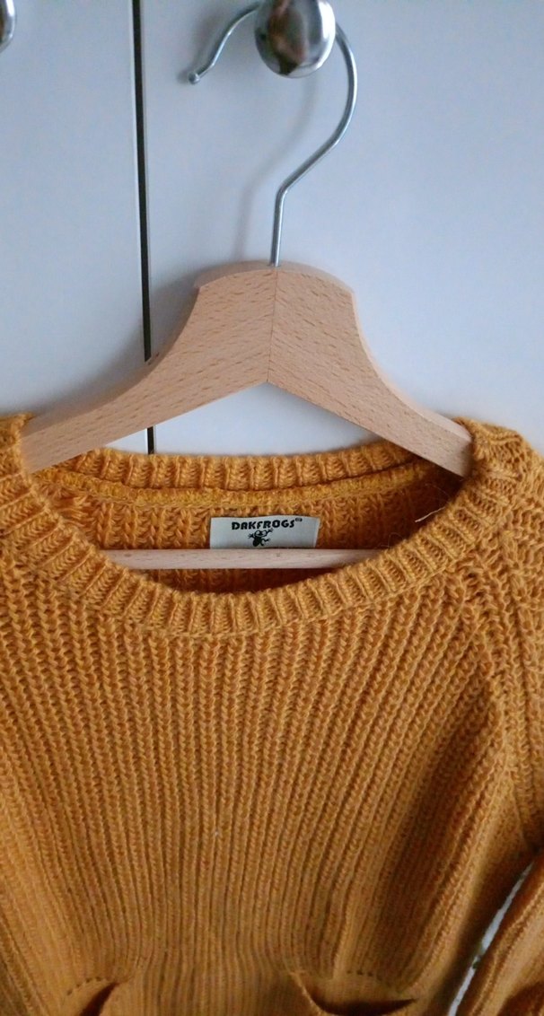 Hardal Örme Kadın Midi Kazak - Görsel 2