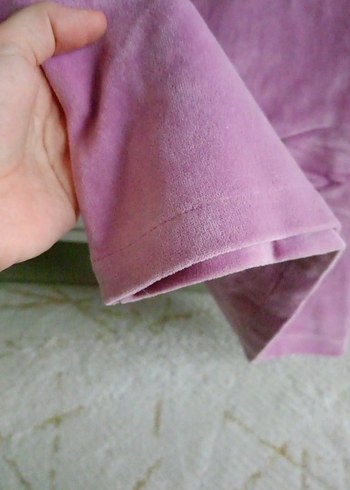 Düğmeli Mor Süet Midi Elbise - Görsel 5