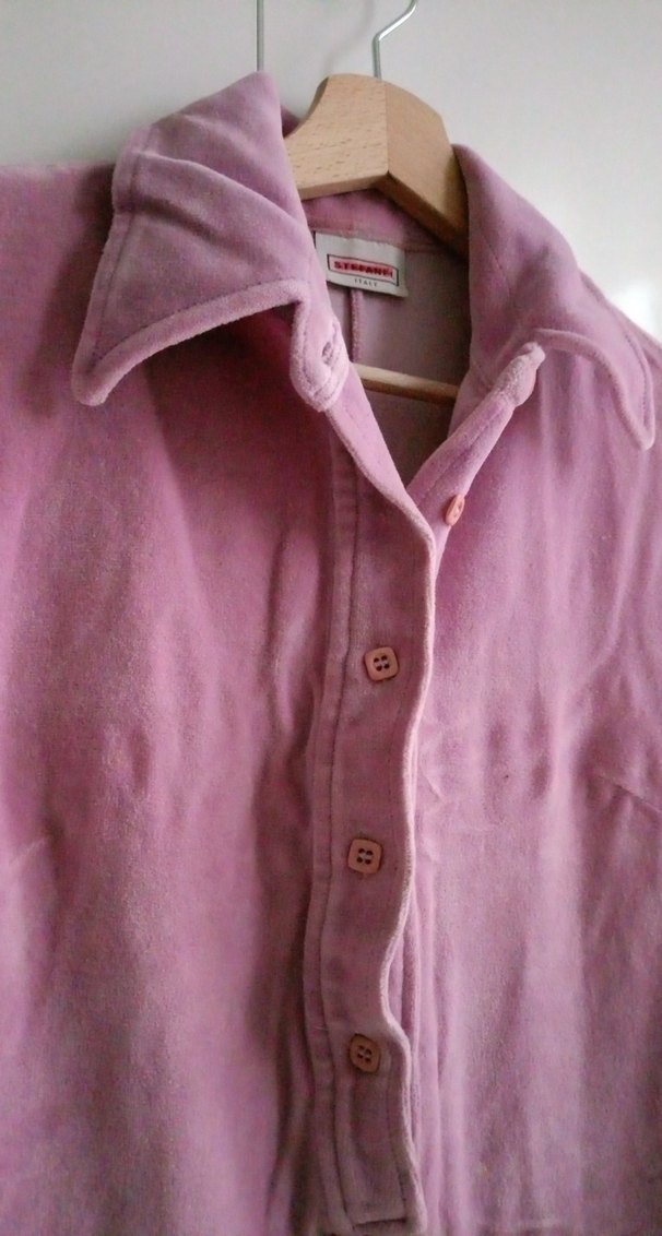 Düğmeli Mor Süet Midi Elbise - Görsel 3