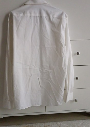 Düğmeli Beyaz Erkek Gömlek - Görsel 3