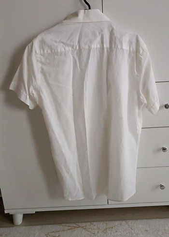 beyaz kısa kollu erkek gömlek - Görsel 3