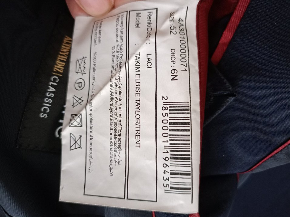 Erkek Lacivert Düğmeli Takım Elbise - Görsel 4