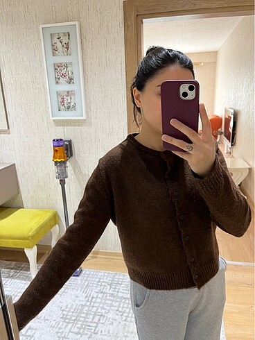 s Beden kahverengi Renk Suud collection markası acı kahve hırka