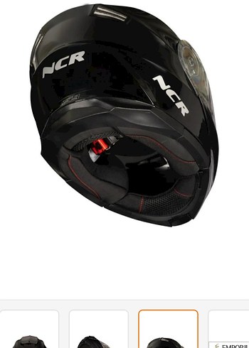 Diger Siyah Biker Motosiklet Kaskı Velcro