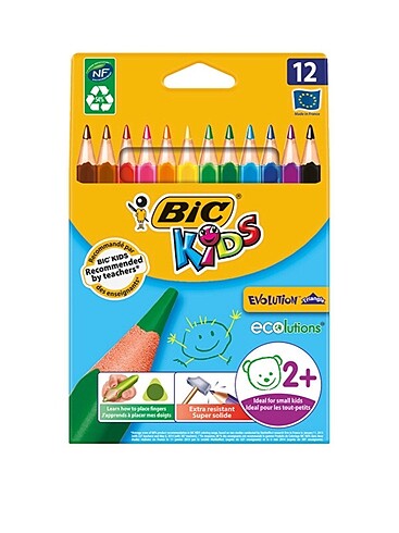 Bic üçgen kuru boya seti