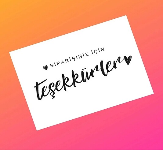 100 lü teşekkür kartı